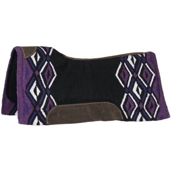 Tough1 Pachanga Contour Wool Saddle PadTough1 Pachanga Contour Wool Saddle Pad  Features:  ·         Large 36” x 34” size fits most show saddles  ·         Heavy 5lb New Zealand wool saddle pad features hand woven designs  ·         1” felt bottom and wear leathers