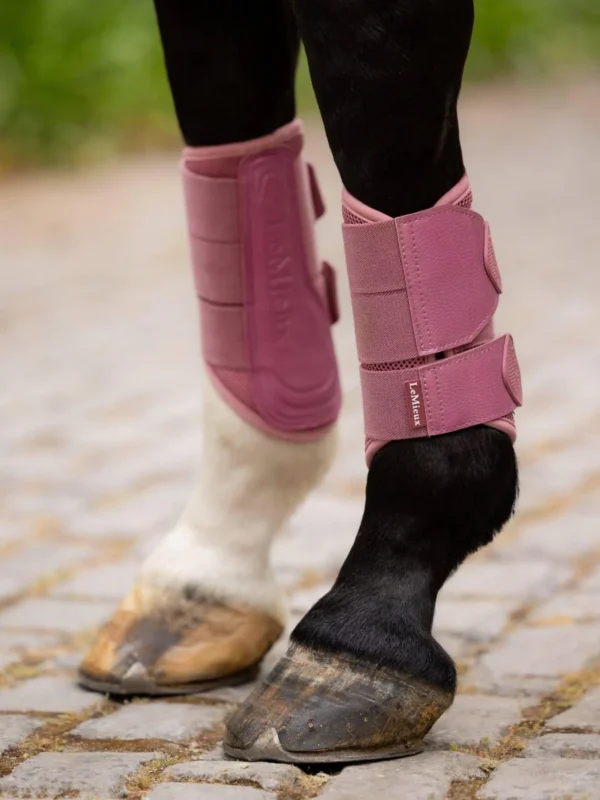 LeMieux Arika Mesh Brushing Boots Peony - Image 3