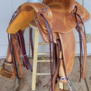 Premium Leather Western Barrel Racing Trail Horse Tack Saddle All Size 10"-18"